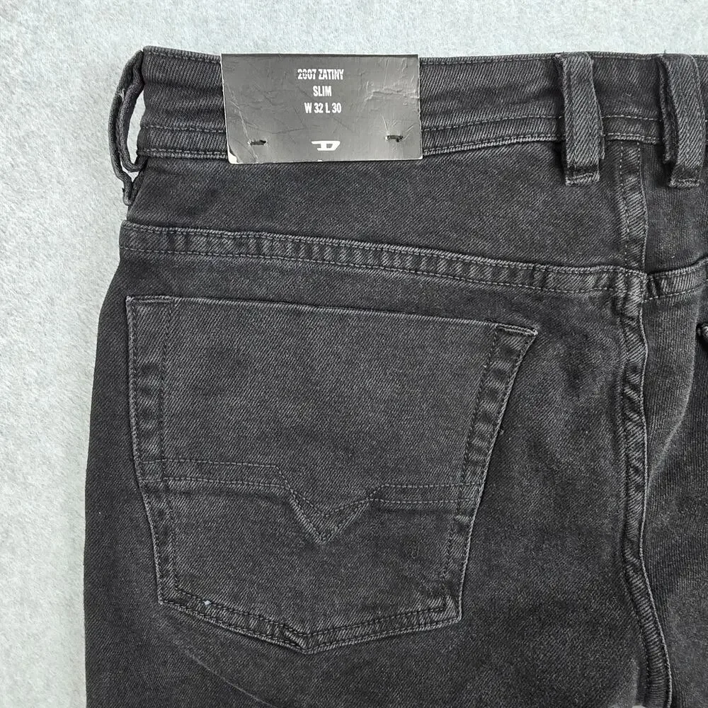 NWT Diesel Mens 34x31 Black Button Fly 2007 Zatiny Jeans